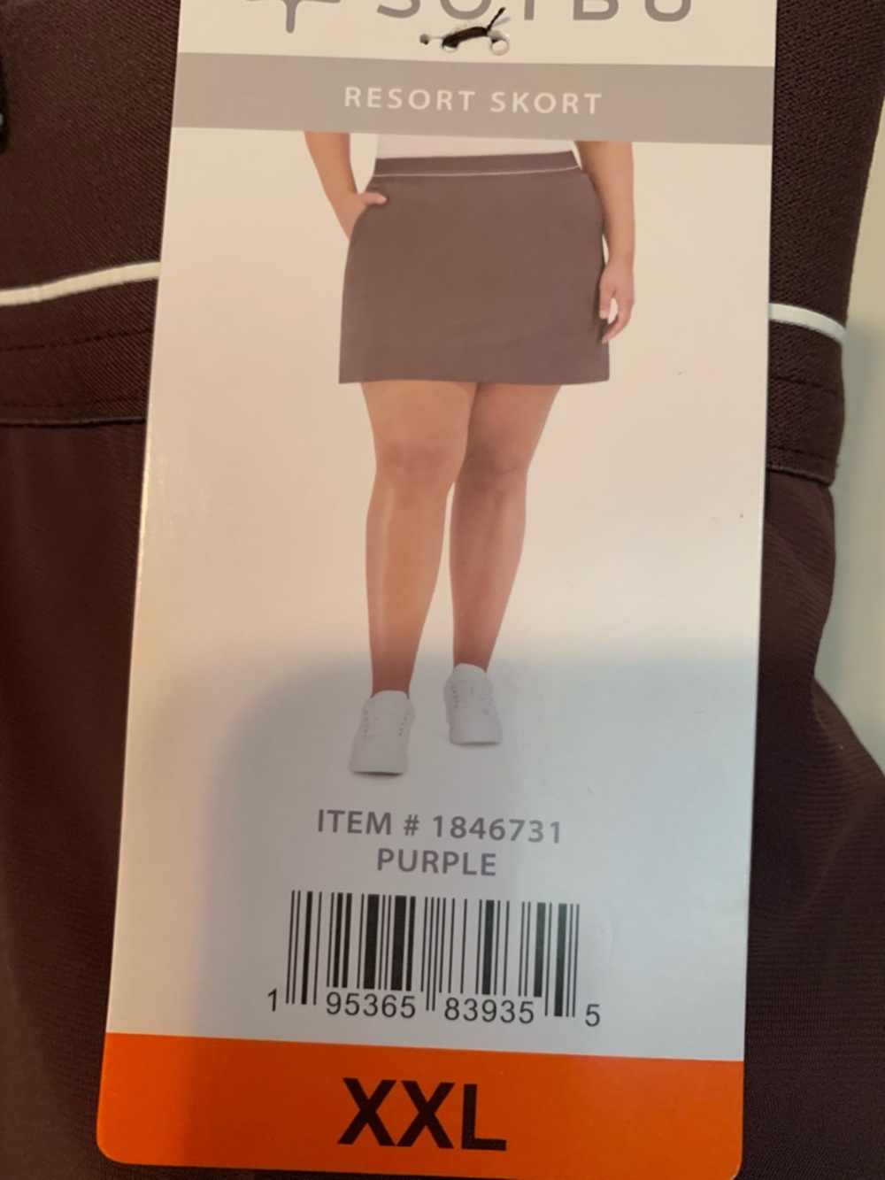 New Woman’s Soybu Dark Purple Mini Resort Skort. Size XXL